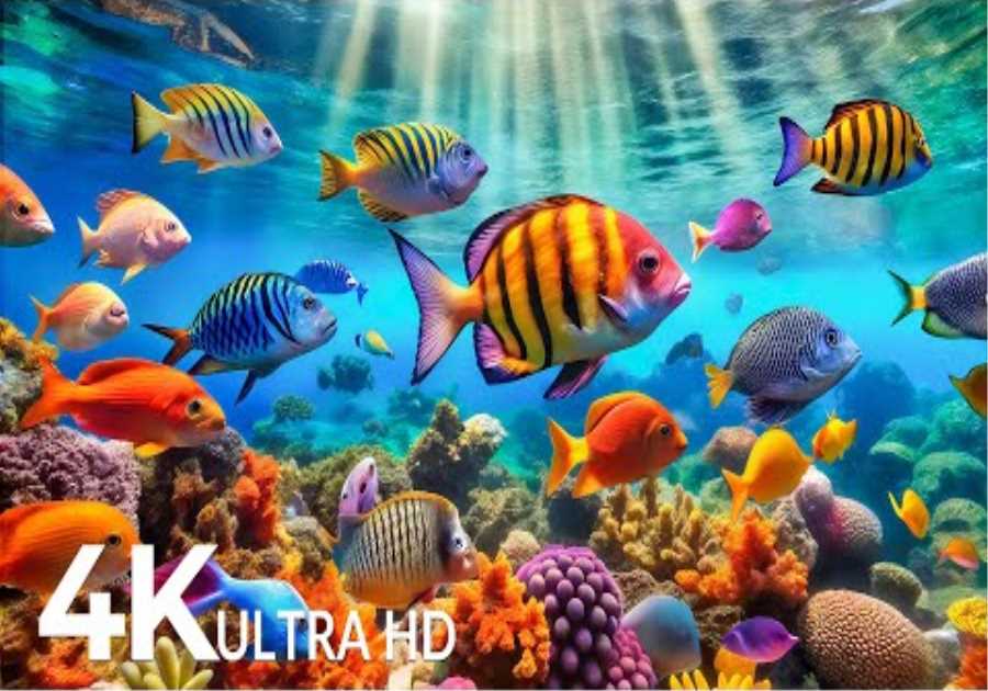 AQUARIUM 4K (ULTRA HD) - Rare &amp; Colorful Sea Life Video🐠Peaceful Relaxation Music for Deep Sleep #25