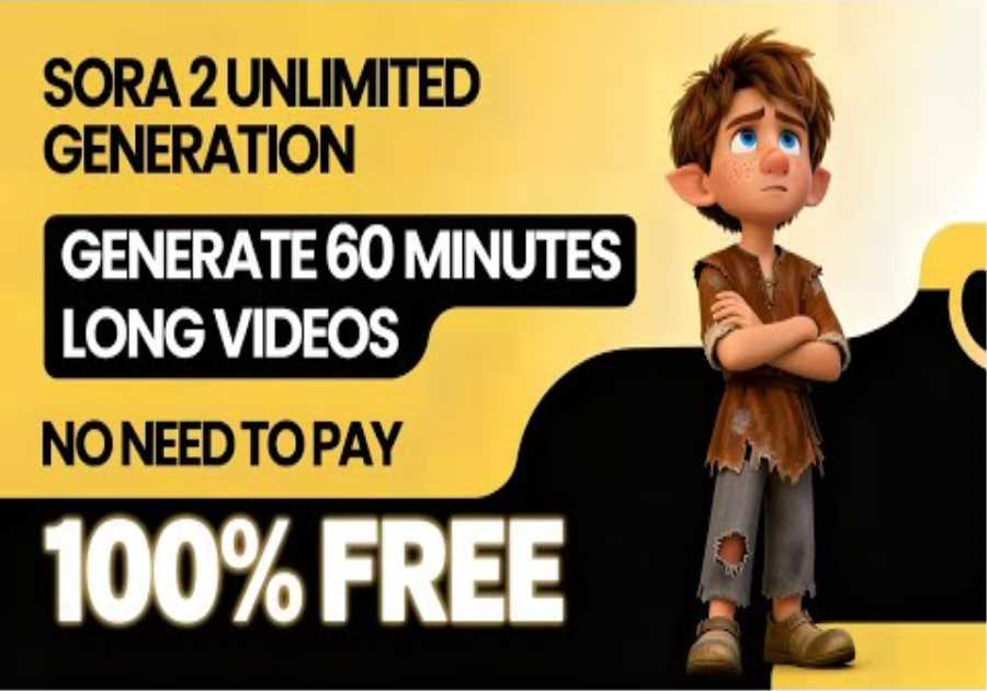 Create Unlimited Videos with FREE Sora 2 | Generate 60-Minute Long AI Videos With 1 Click