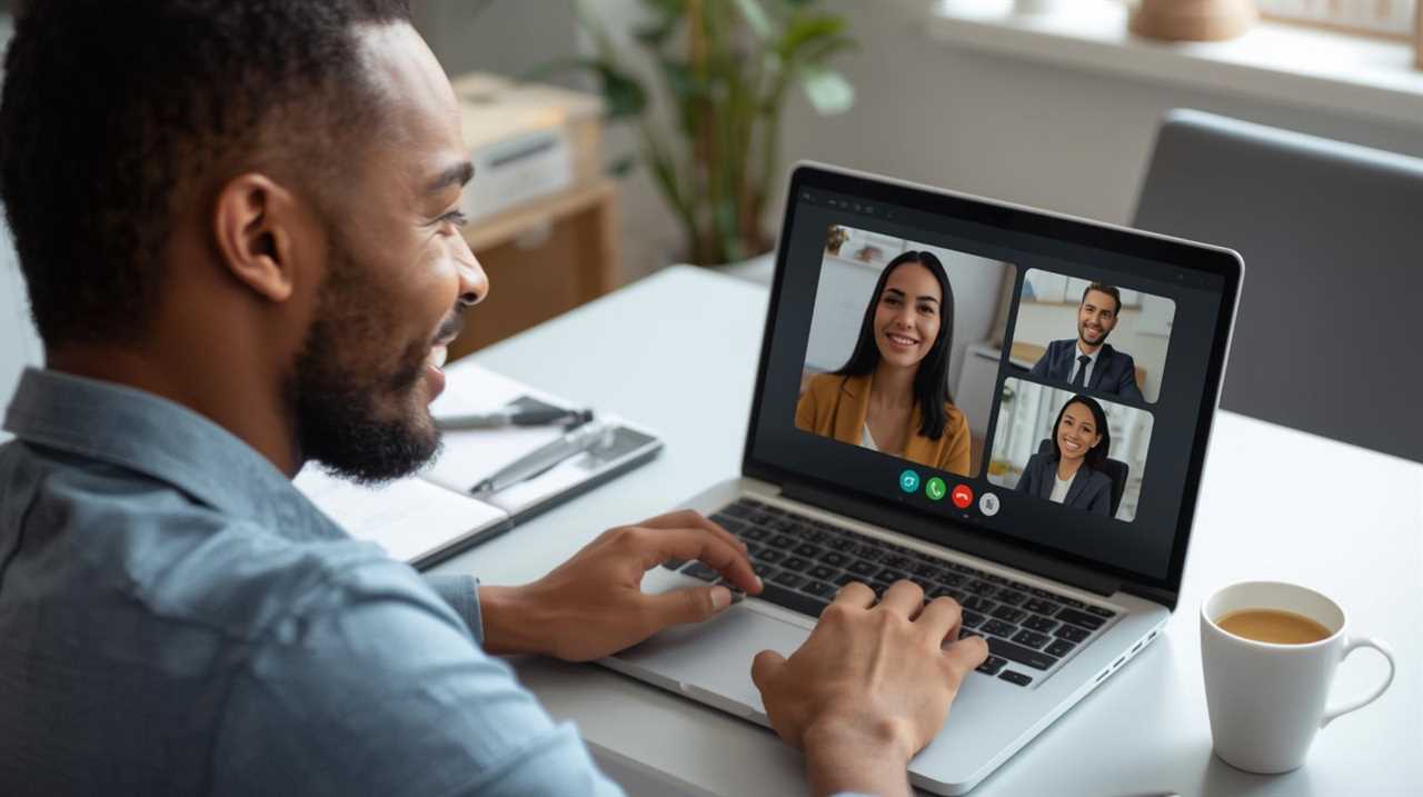 A calm, confident small business owner smiling and relaxed at a tidy desk