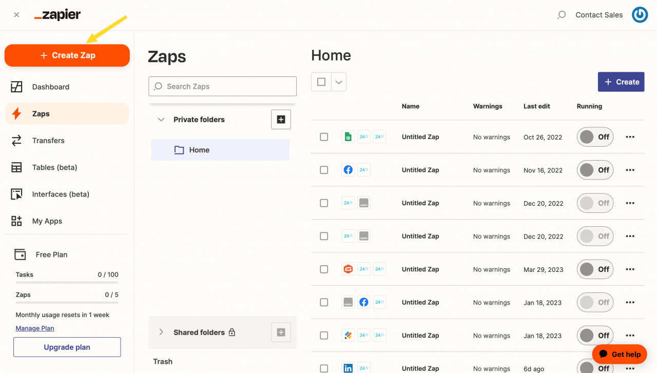 Zapier Automation Dashboard
