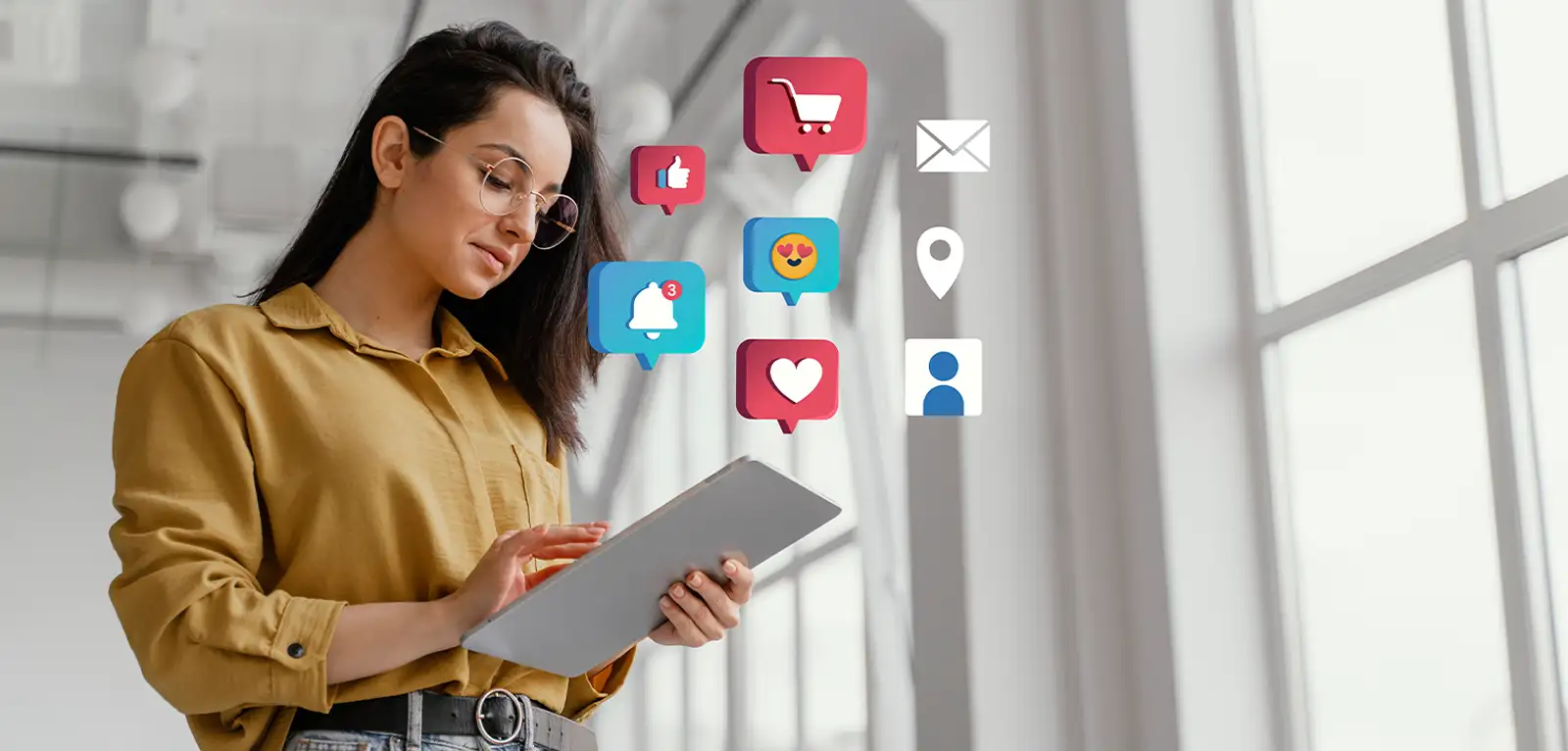 Small business owner posting consistently on social media