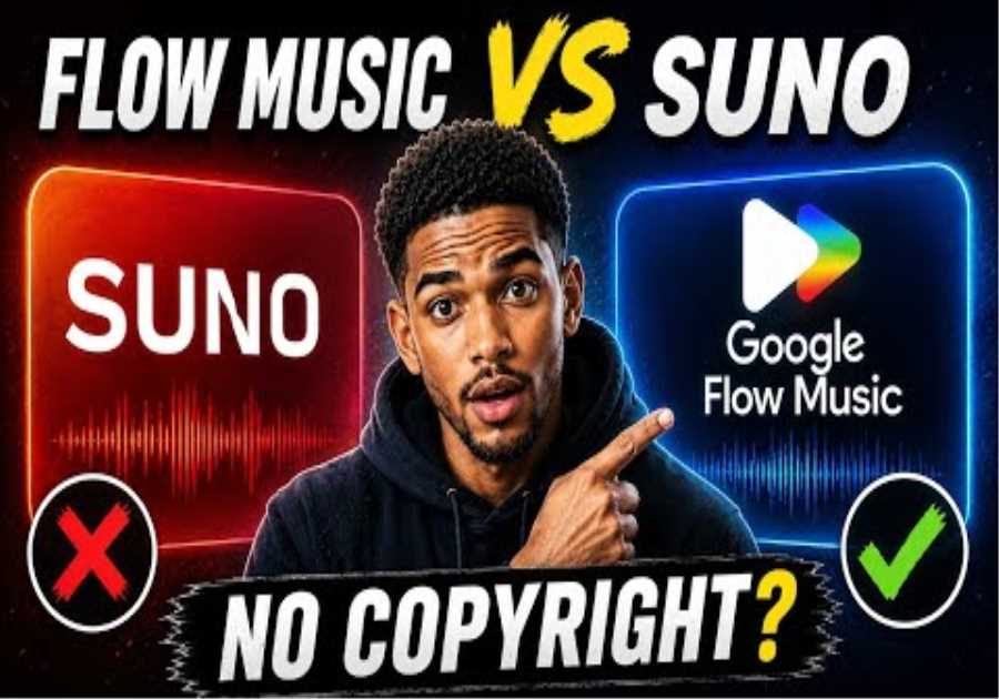 Suno AI Vs Google Flow Music — Free, Unlimited and No Copyright Issues
