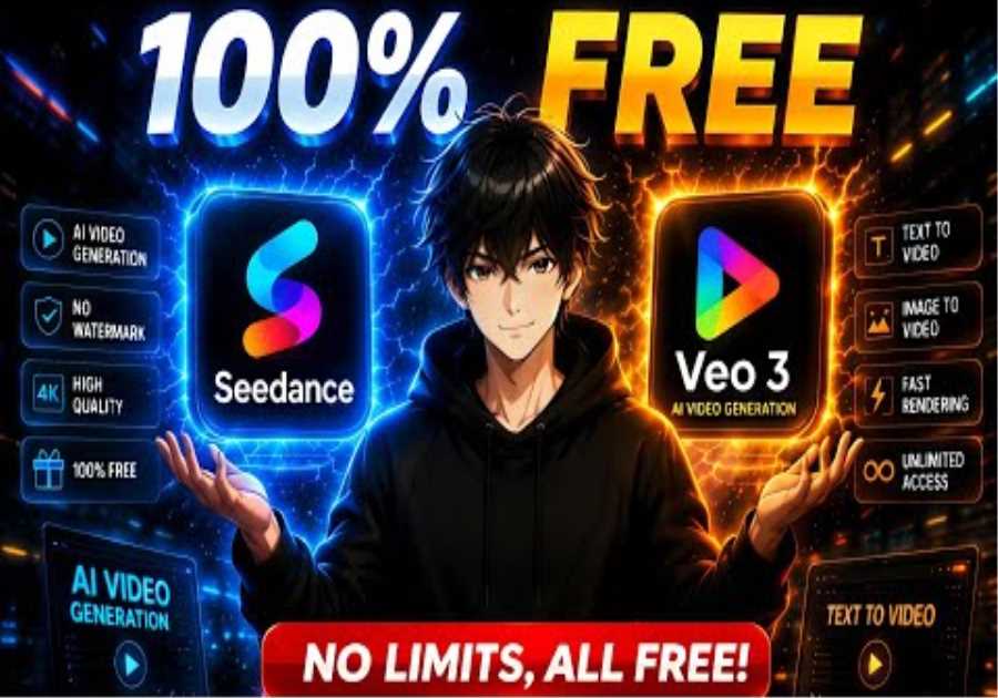 Seedance 2.0 + Veo 3.1 FREE Method 🤯 | 100% FREE AI Video Generator (No Watermark)
