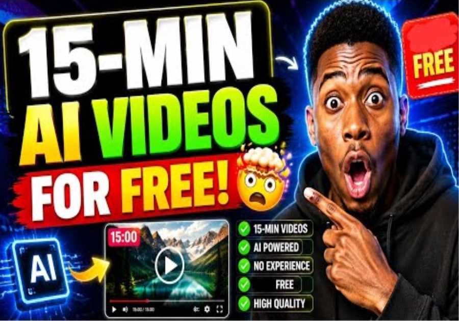 NEW FREE AI Video Generator That Creates 15-Minute Videos! 🤯