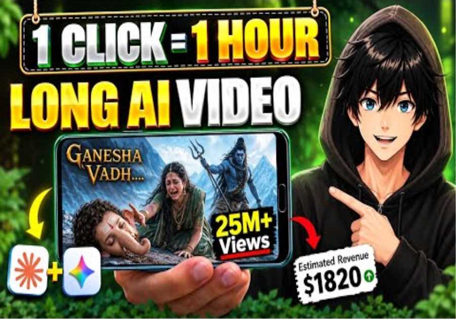 How To Create Perfect 1 Hour Long AI Videos for FREE Like@KathaSagar556 (Step-by-Step)